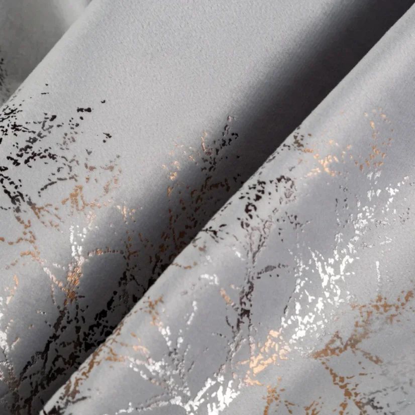 Dekorační látka Valencie – šedá - Vyber šití: bez obšití, Výška látky ↕ (cm): 300