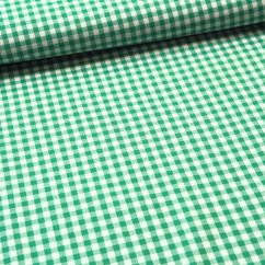 Látka Kanafas tmavo zelená - 0,5 cm káro