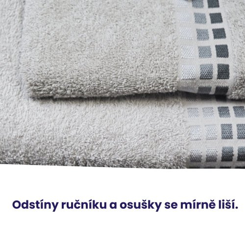 Ručník, osuška Ervin - sv. šedá - Rozměr ručníku: 50x100