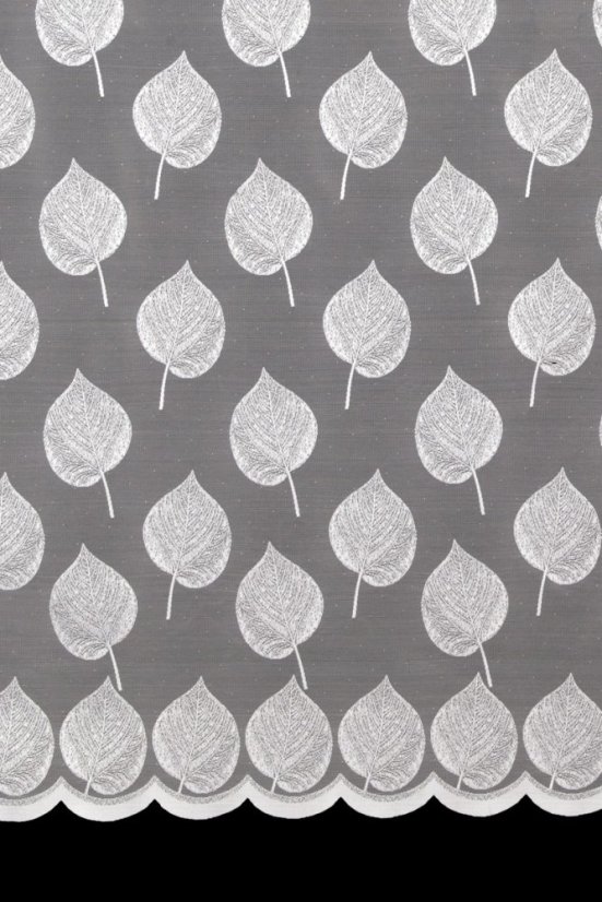 Kusová záclona Lístky - Vyber rozměr záclony  ↕VxŠ ↔ (cm): 140x300