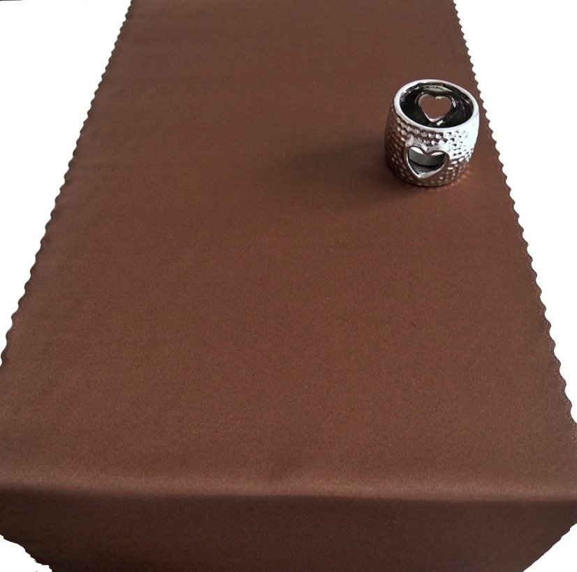 Teflonová šála v metráži Helena - hnědá - Šíře materiálu ↔ (cm): 40, Vyber okraje: pouze střih