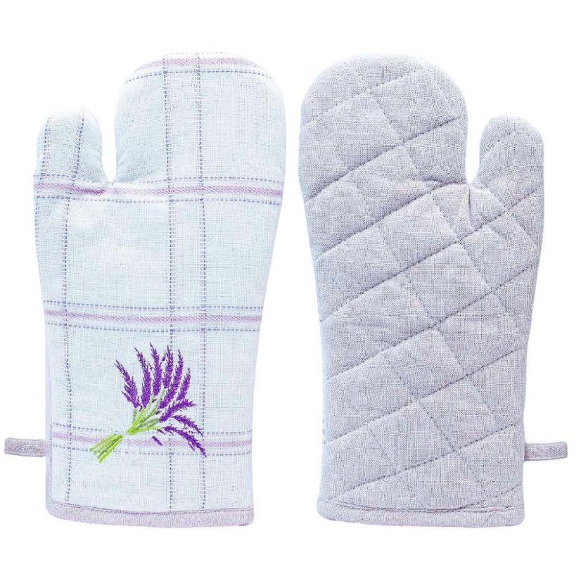 Chňapka s výšivkou -  Levandule