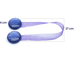 Magnetické spony na závěsy 2 ks - modrofialové
