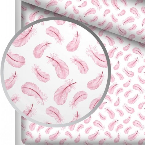 Hladká bavlna - Pierka ružová - Šíře materiálu (cm): 160