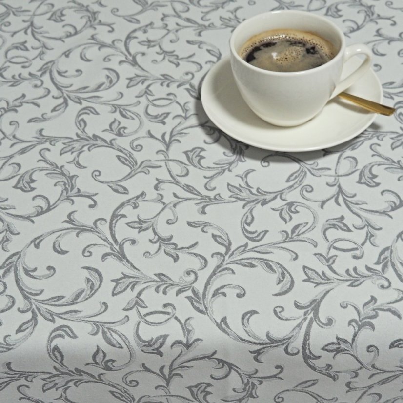 Ubrus Gastro Klasik Paris šedý - Okraj ubrusu: Vypalovaná vlnka, Vyber rozměr: 38x38