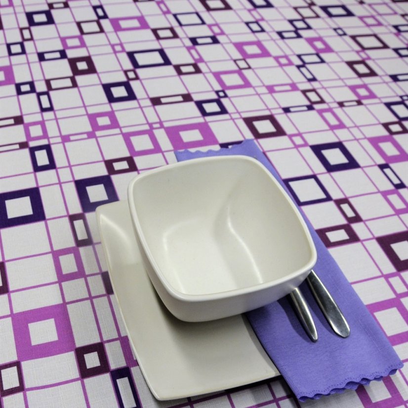 Teflonový ubrus tisk Ester- fialová - Vyber rozmer: 30x40