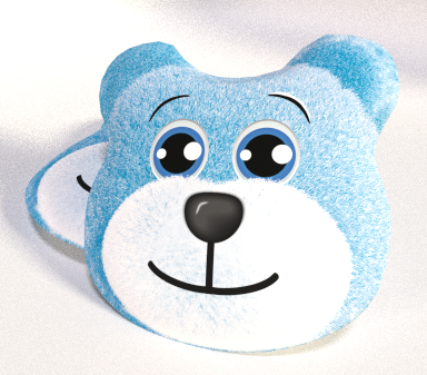 Dětský polštářek Méďa - modrý