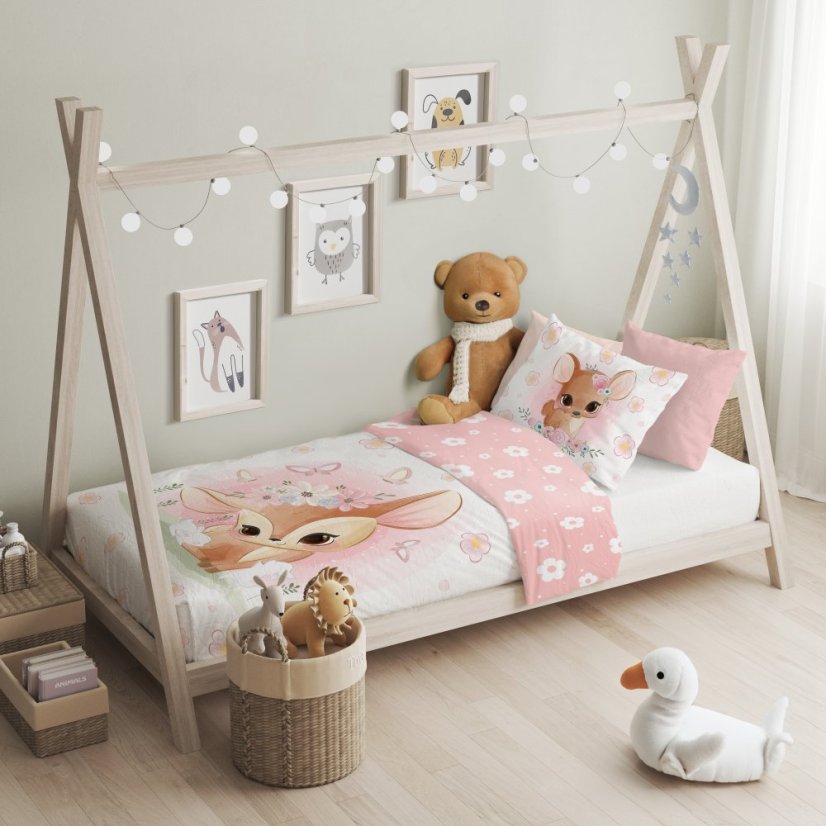Povlečení do postýlky Srneček - Rozměr povlečení: 100x135+40x60