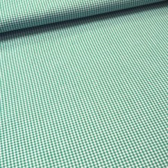 Látka Kanafas tmavo zelená - 0,2 cm káro