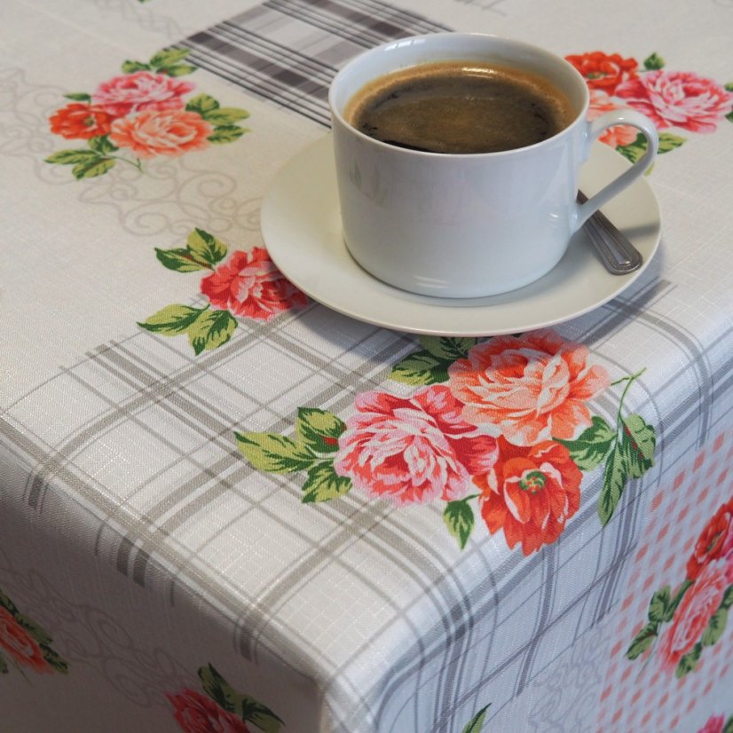 Teflonový ubrus tisk Rosa - Vyber rozměr: 75x75