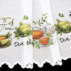 Vitrážová záclona Čajík