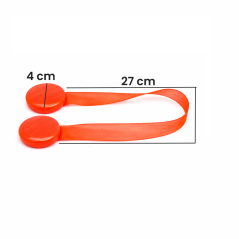 Magnetické spony na závěsy 2 ks - neonově oranžové