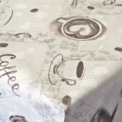 PVC ubrusovina - Coffee - šedá