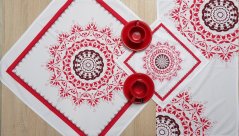 Ubrus Mandala červená