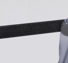 Řasící stuha suchý zip - Grip - černý 10 m
