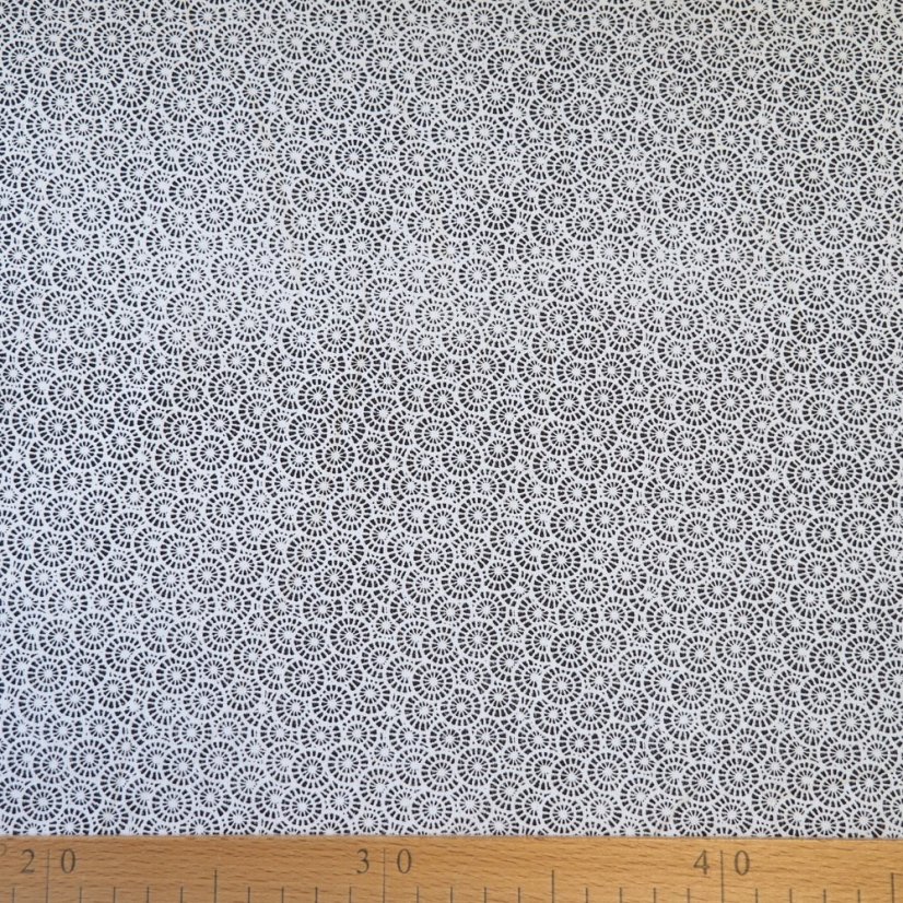 Hladká bavlna –  Kruhová mozaika - Šíře materiálu ↔ (cm): 160