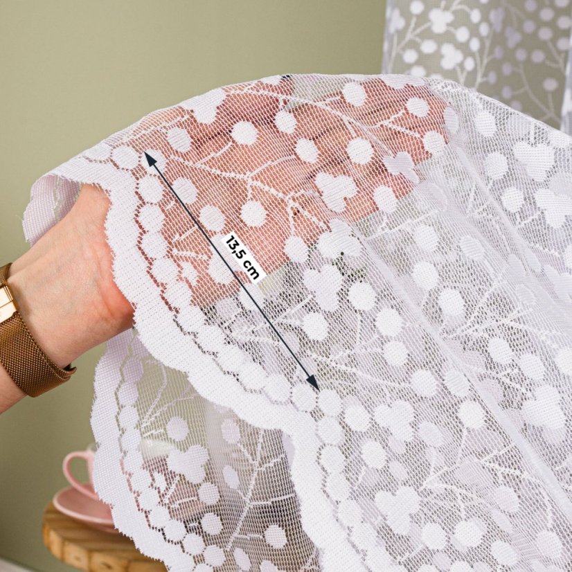 Záclona Aluška - Vyber výšku ↕ (cm): 153, Vyber šití: bez obšití