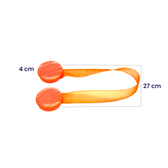 Magnetické spony na závěsy 2 ks - neonově oranžové