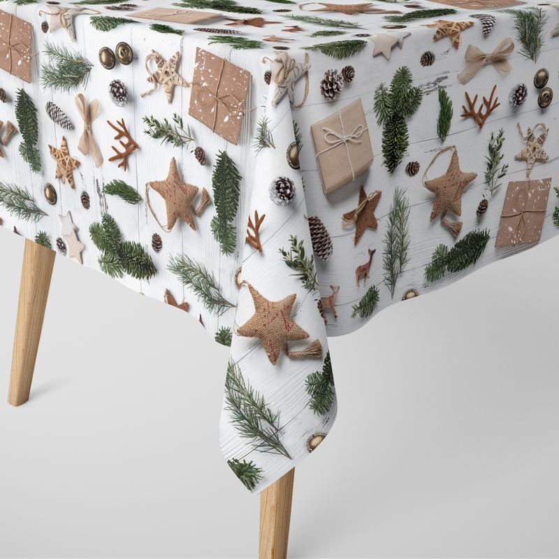 Vánoční dekorační látka SOFT 25259-101 - Šíře materiálu ↔ (cm): 150, Vyber šití: bez obšití