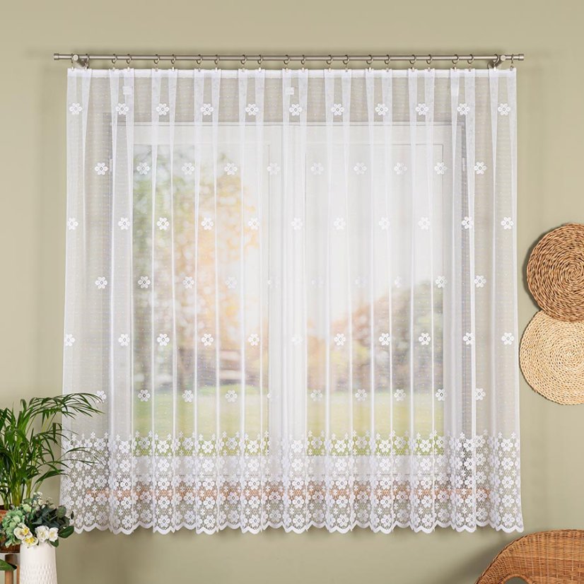 Záclona Johana - Vyber výšku ↕ (cm): 110, Vyber šití: bez obšití