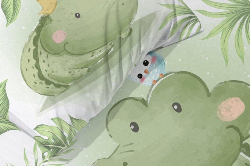 Povlečení do postýlky Krokodýl - Rozměr povlečení: 100x135+40x60