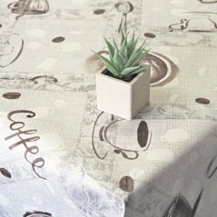 PVC ubrusovina - Coffee - šedá