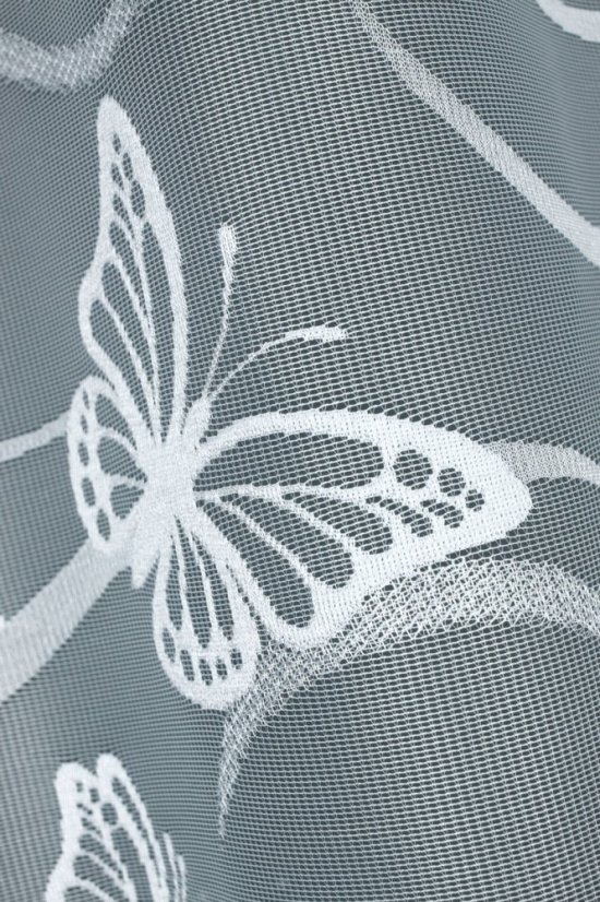 Záclona Motýlci - Vyber výšku ↕ (cm): 110, Vyber šití: bez obšití