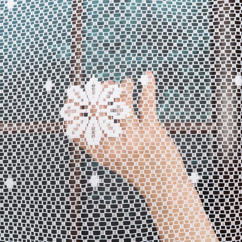 Záclona Nola - Vyber výšku ↕ (cm): 50, Vyber šití: bez obšití