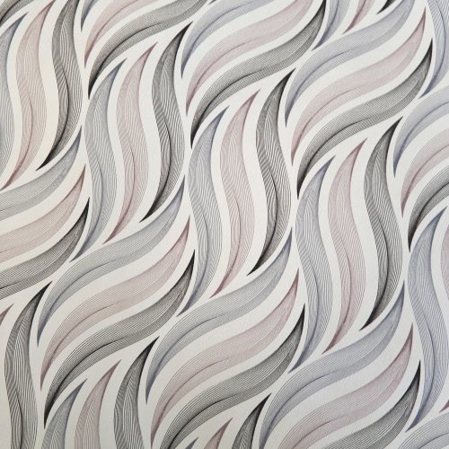 PVC ubrusovina - Vlny - šedé