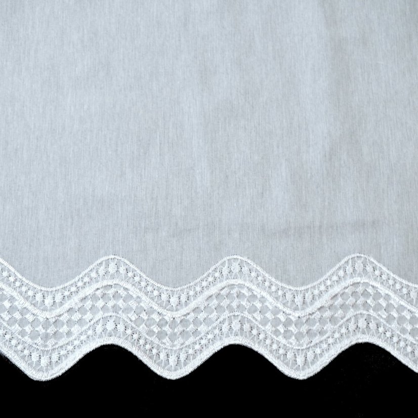 Vitrážová záclona Beáta - Vyber výšku ↕ (cm): 40, Vyber šití: bez obšití