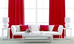Dekorační látka Blackout červená