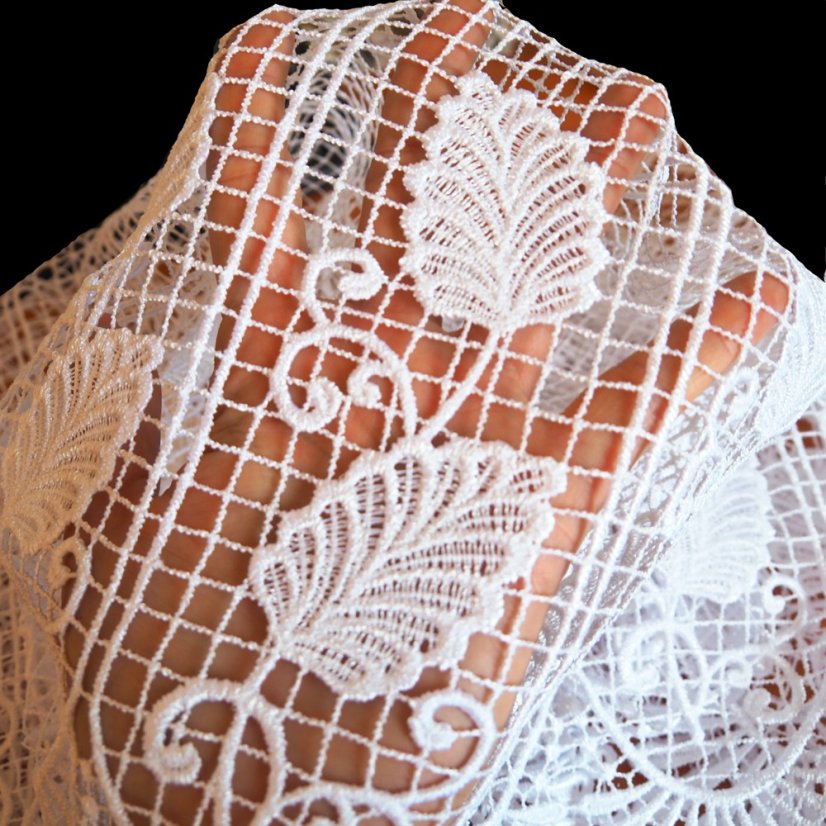 Macramé záclona Sofia - Vyber výšku ↕ (cm): 40, Vyber šití: bez obšití