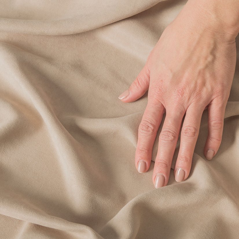 Kusový závěs s kroužky Milas - béžový - Vyber rozměr závěsu ↕VxŠ ↔ (cm): 250 x 140 cm