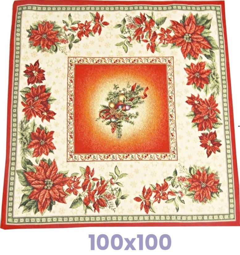 Vánoční gobelínové ubrusy - Vánoční růže