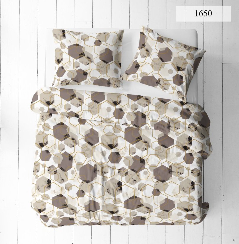 Povlečení krep Noemi - hnědé - Rozměr povlečení: 140x200+70x90 Povlečení krep Noemi - hnědé - Rozměr povlečení: 140x200+70x90