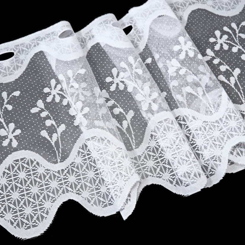 Vitrážová záclona Lorin - Vyber výšku ↕ (cm): 30, Vyber šití: bez obšití