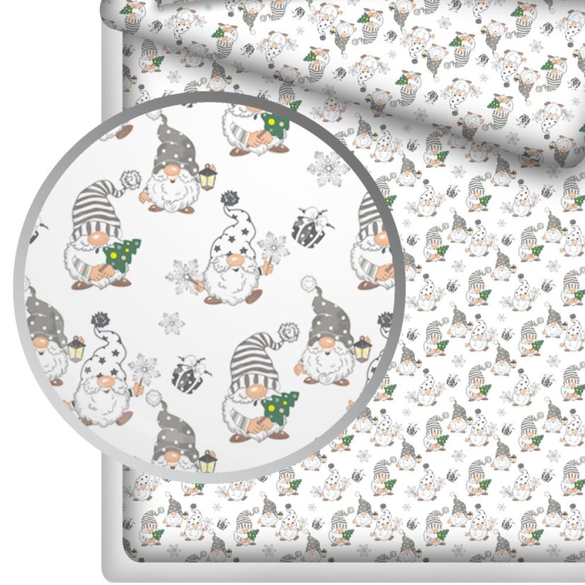 Hladká bavlna – Vánoční skřítci - Šíře materiálu ↔ (cm): 160