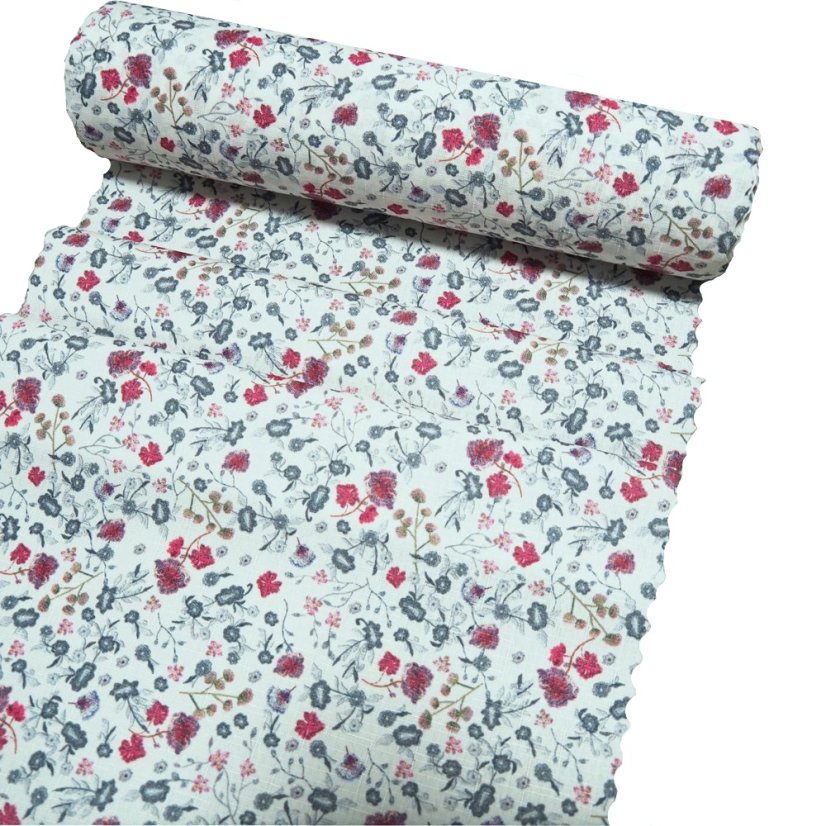 Ubrusová šála v metráži Luiza - šedo/bílá - Šíře materiálu ↔ (cm): 38, Vyber okraje: pouze střih