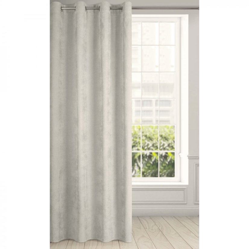 Kusový závěs s očky Elisa - béžový - Vyber rozměr závěsu VxŠ (cm): 250 x 140 cm