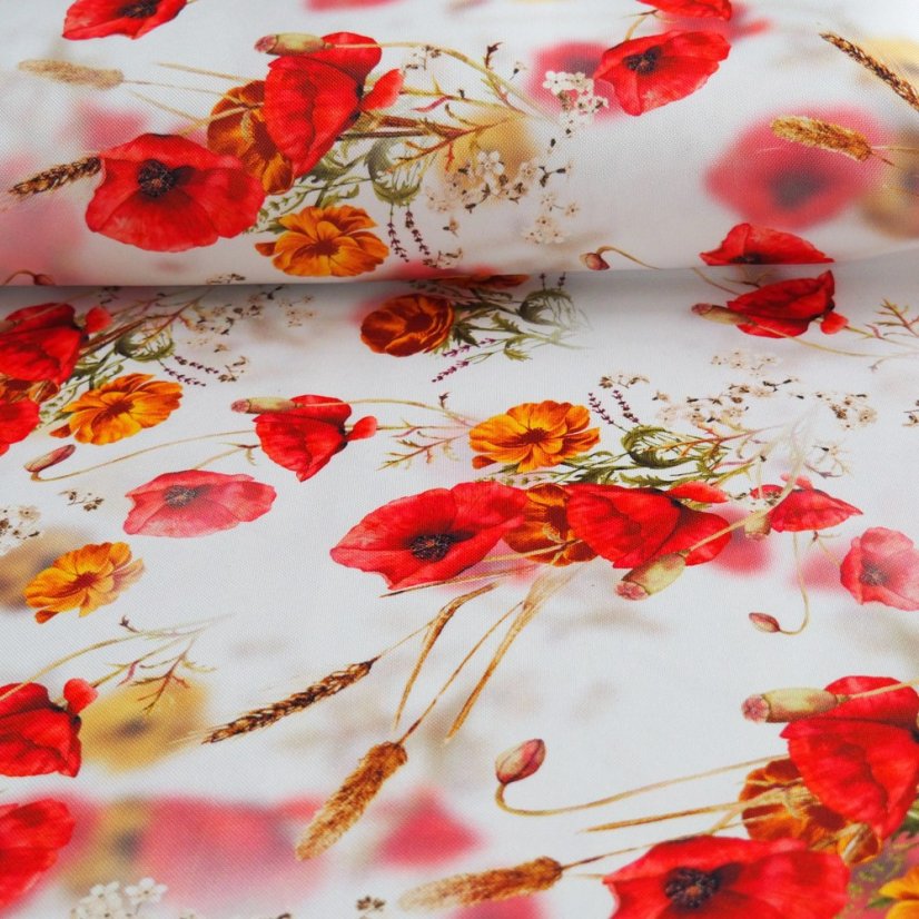 Ubrusová látka Garden - Poppy - Šírka materiálu ↔ (cm): 150