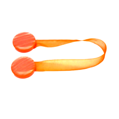 Magnetické spony na závěsy 2 ks - neonově oranžové