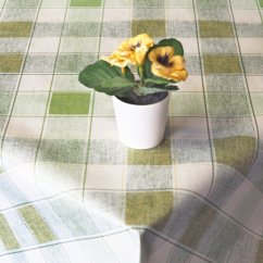 PVC obrusovina - Kocky zelené