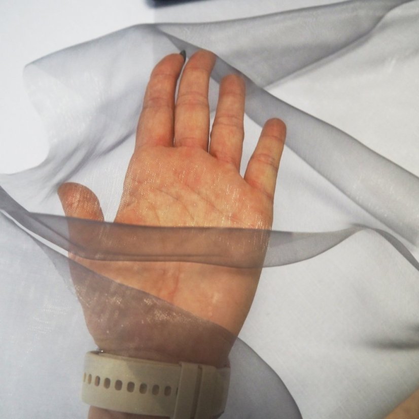 Dekorační organza  - šedá