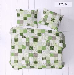 Obliečky krep Patchwork - zelené