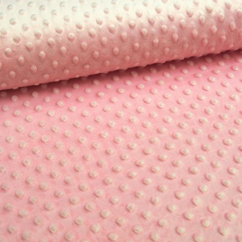 Minky bodky - ružové - Šíře materiálu (cm): 160
