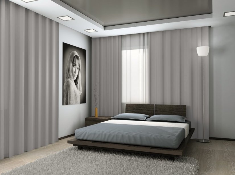 Dekorační látka Blackout šedá - 280 cm - Šíře materiálu ↔ (cm): 280, Vyber šití: bez obšití