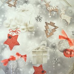 Vianočná dekoračná látka SOFT 400711-102