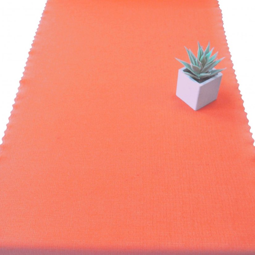 Teflonová šála v metráži - 3027 - lososová - Šíře materiálu ↔ (cm): 38, Vyber okraje: pouze střih