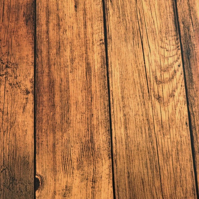 PVC ubrusovina - Dřevěná prkna - hnědá